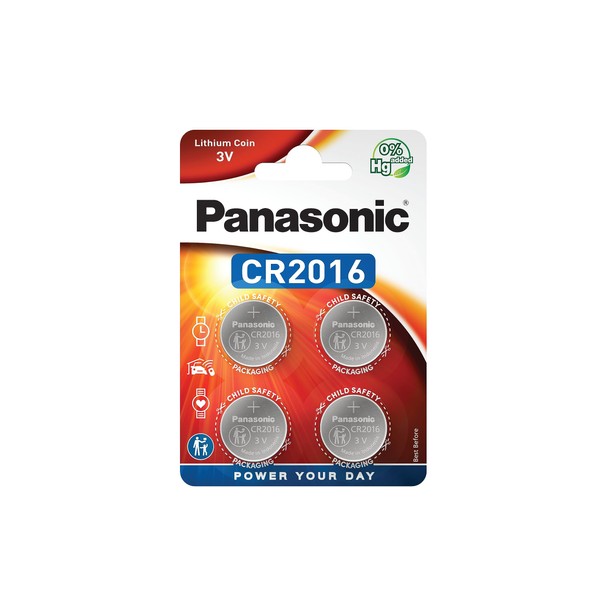 4 Pcs Panasonic Cr2016 3v Lithium Coin Cell Battery Dl2016 Ecr2016