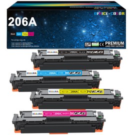 206A Toner Cartridges 4 Pack Works with HP Color LaserJet Pro MFP M283fdw,MFP M283cdw,M255dw,M255nw,M255,M282nw,M282,M283 Printers
