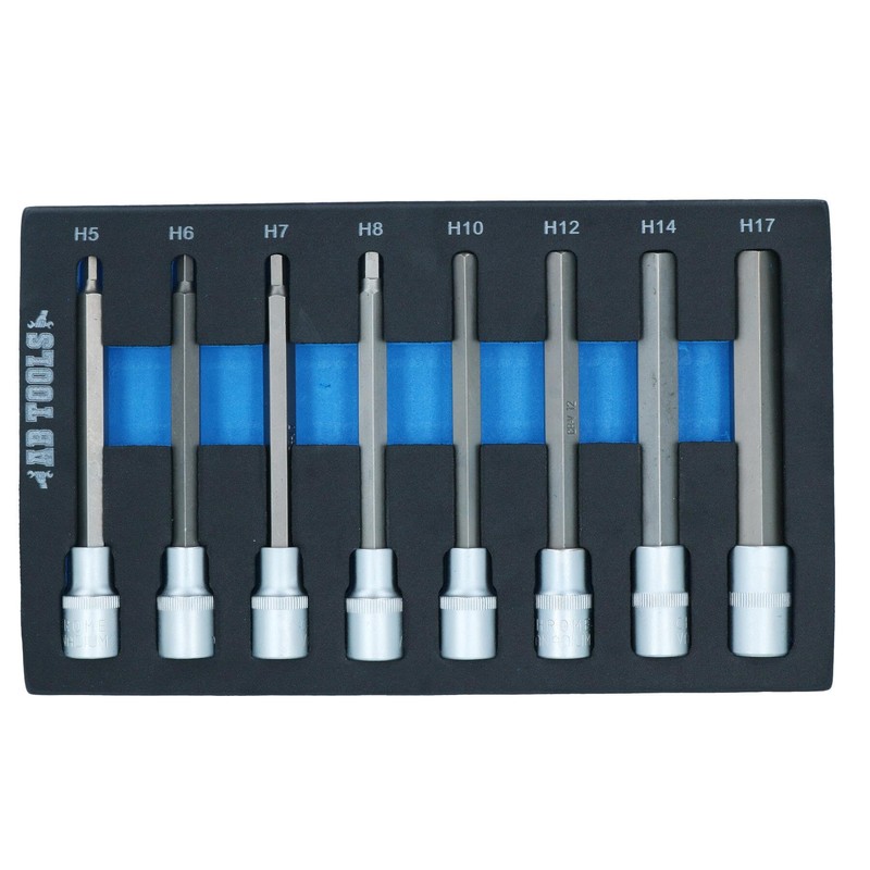 1/2" Drive Allen Hex Key Sockets Extra Long 140mm 5mm
