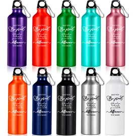 Amyhill 10 Pcs Employee Appreciation Gifts Thank You Water Bottle 25oz Best Team Ever Aluminum Water Bottle Lightweight Leakproof Water Bottle with Lid for Gym Camping Hiking(Classic Style)
