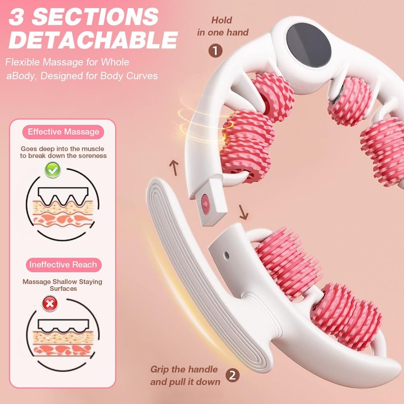 HOVCEH Cellulite Massager, Massage Roller Legs, 360° Coverage, Anti Cellulite