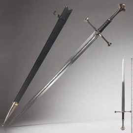 Nasir 롱소드 스틸 기사검 소드 장검 가검 무대 소품 중세시대 [H. 나시르 성검 104c] Longsword Steel Knight's Sword Greatsword Decorative Prop Medieval Era [H. Nasir's Holy Sword 104c]