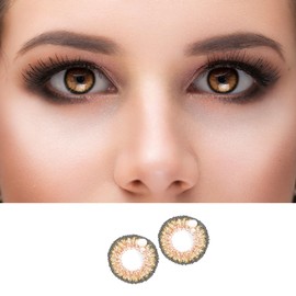 Color Contacts Stick Tweezer With Colored Contact Remover Lenses Tool Set for Women Party Kits Ⅹ Brown