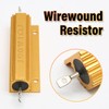 BokWin 5 Pcs 100W 1Ohm 5% Wirewound Resistor,Aluminum Shell Resistor,Gold