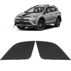 2Pcs Left Right Front Bumper Tow Hook Eye Cover Compatible with Toyota RAV4 2016 2017 2018 OE Number 532860R080 532850R080 Automotive Accessories