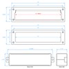 Nuk3y Solid Brass Mail Slot with Sleeve (Satin Nickel, 13"
