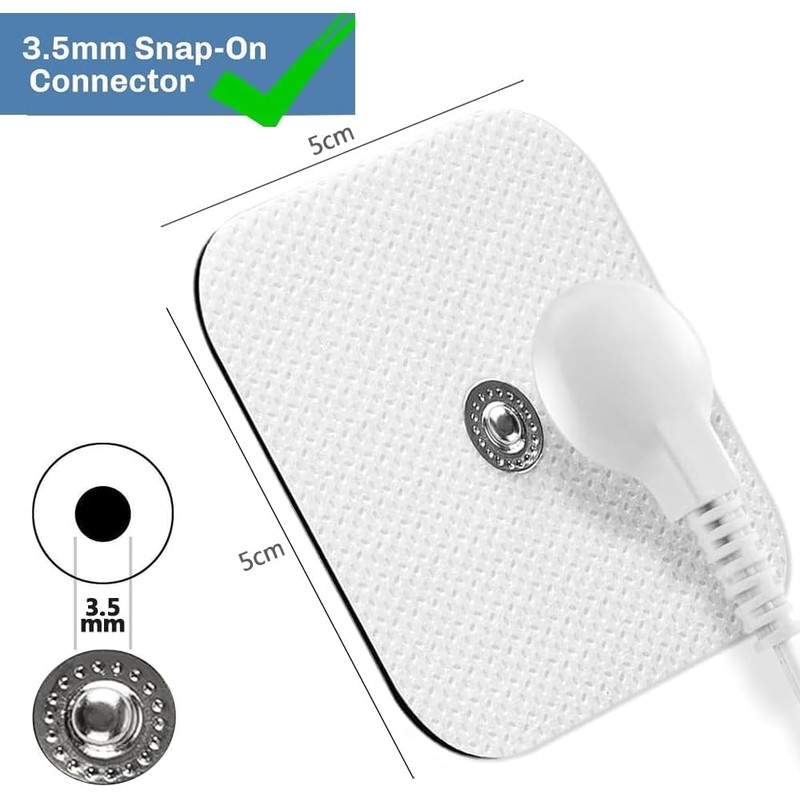 TENS Machine Pads 50 x 50mm 12 Pcs, Latex-Free TENS