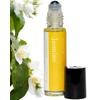 Jasmine All Natural Pure Essential Oil Perfume Roll On with Organic Pure Jojoba Oil, Handmade in California