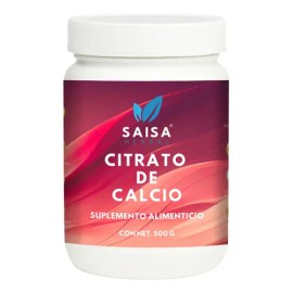 Citrato de Calcio | 100% Puro USP | 500 g | Saisa Herbal | Suplemento Alimenticio | Calidad Premium | Salud Ósea, Articular y Bienestar General