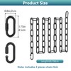garini 6 Feet Industrial Black Light Fixture Chain, Adjustable Metal