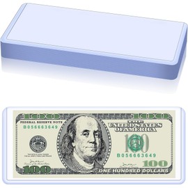 15-Pack Dollar Bill Sleeves - 6.8" X 2.9" Clear Currency Sleeves, Hard Plastic Dollar Bill Holder, Waterproof Money Bill Holders for Collectors, Money Sleeves for Bills