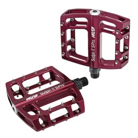NC-17 Parent Title, Unisex, Sudpin II S-Pro CNC Plattform Pedale/Fahrrad Pedale MTB/Mountainbike Pedal/BMX Pedal / 12mm Bushing und Kugellager/Cr-Mo Achse/Farbe Rot, red, One Size