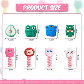32 protectores de cable de cargador de dibujos animados coloridos con cargador USB, protector de cable de silicona para amigos de animales, protectores de alambre flexibles para la mayoría de líneas