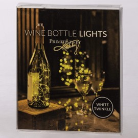 Primitives by Kathy 101394 Battery Operated Wine Bottle Stopper LED Twinkle Lights, 58-Inch String, White