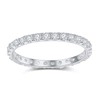 Women's 925 Sterling Silver Eternity Wedding Ring Round Cut Cubic