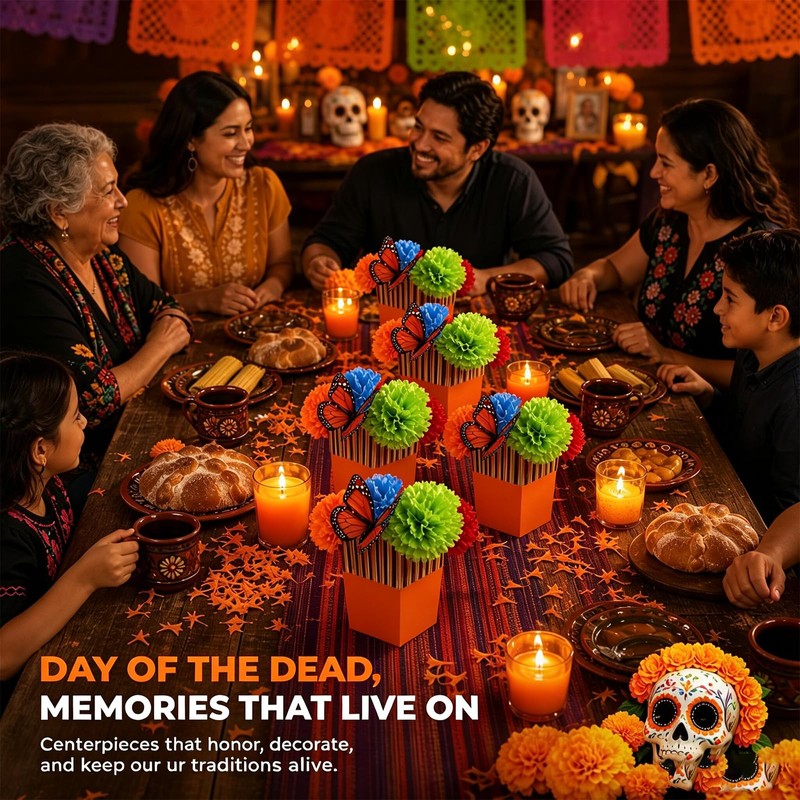 42 Pcs Mexican Table Decorations Fiesta Centerpieces for Day of