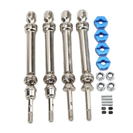 4pcs RC Metal Front and Rear CVD Drive Shaft with Couplers for Traxxas Slash 4X4 1/10 RC Car Upgrade Parts
