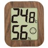 Shinwa 73235 Sokutei Digital Temperature and Hygrometer, Environmental Checker, Wooden,