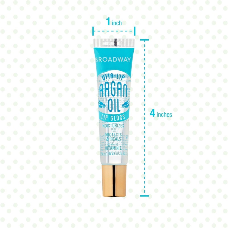 Ruby Kisses Broadway Vita-Lip Clear Lip Gloss (8 Pack), Ultra-Hydrating