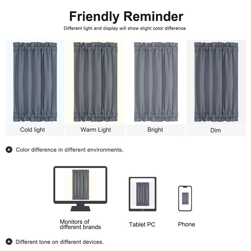 PiccoCasa Blackout French Door Curtain Panel - Blackout Door Curtain