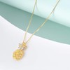 AOBOCO 925 Sterling Silver Pineapple Necklace Gold Plated Pendant Birthday