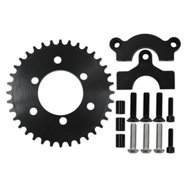 QGHAUC CNC 36T Sprocket with 1.5" Adapter Compatible with 60cc 66cc 80cc Motorized Bicycle (Black)