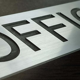 Office Sign, Plastic Plate Sign for Business Room, Easy Installation Door or Wall, 8.5x2 Inch