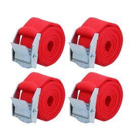 X AUTOHAUX 4pcs 3.3ft Cargo Tie Down Straps with Cam Lock Buckle for Car Red