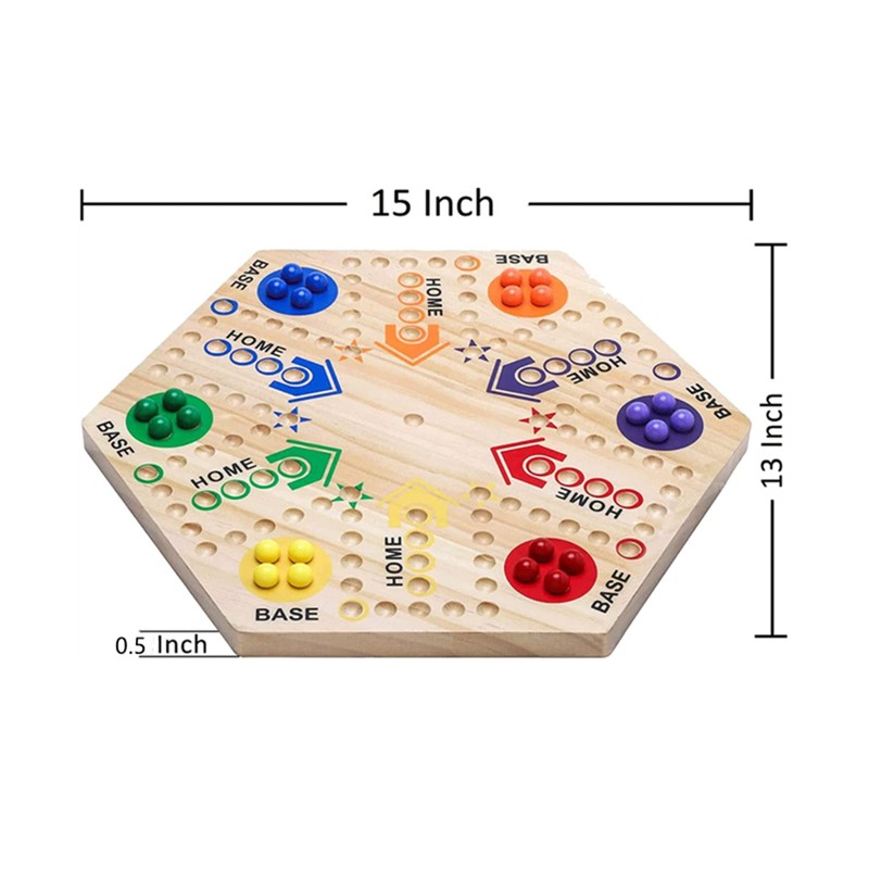 Original Marble Board Game Wooden Double Sided Fast Track Board