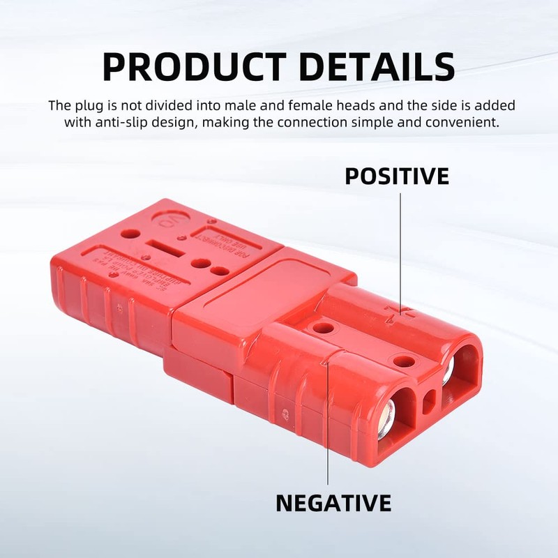cnaodun 4 Pcs 6-10 Gauge Anderson Connector Plug 50A 12-36V