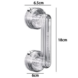 2 Pcs Suction Cup Handle, No Punch Armrest, Cabinet Door Handles, Bathroom Grab Bar, Multifunctional Reusable Suction Handle for Bathroom, Refrigerator, Cabinets