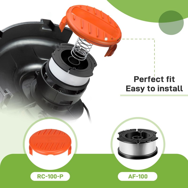 VineHii AF-100 Weed Eater Spool Compatible with Black and Decker