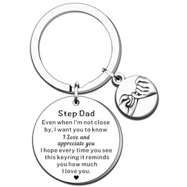 TTOVEN Step Dad Gifts Father's Day Gifts Step Dad Birthday Gifts Step Dad Keyring