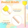 40PCS Round Sponge Foam Brush, 0.6'' Yellow Sponge Brushes for