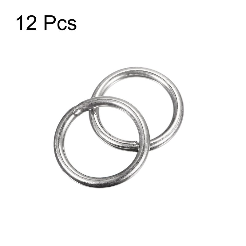 sourcing map 304 Stainless Steel O Rings, 12 Pieces 35