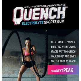 Quench Gum Variety Bucket, Electrolytes Chewing Gum for Athletes and Sports Trainers, New Assorted Fruity Flavors, 200 Pieces