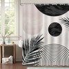 Avezano Mid Century Abstract Shower Curtain Modern Minimalistic Home Bathroom