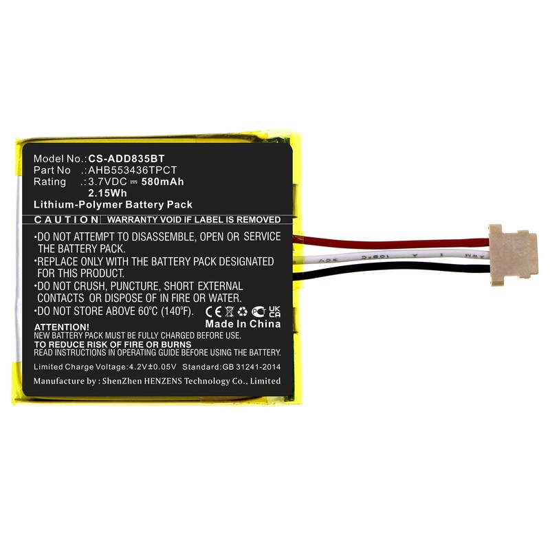 Batería para cámara ADT inalámbrica HD DBC835 DBC835-V2 AHB553436TPCT