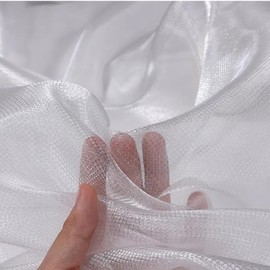 145CM*1M Iridescent Organza Fabric White Organza,Polyester Fabric,Iridescent Holographic Gauze for Stage Costume,Performance Costume