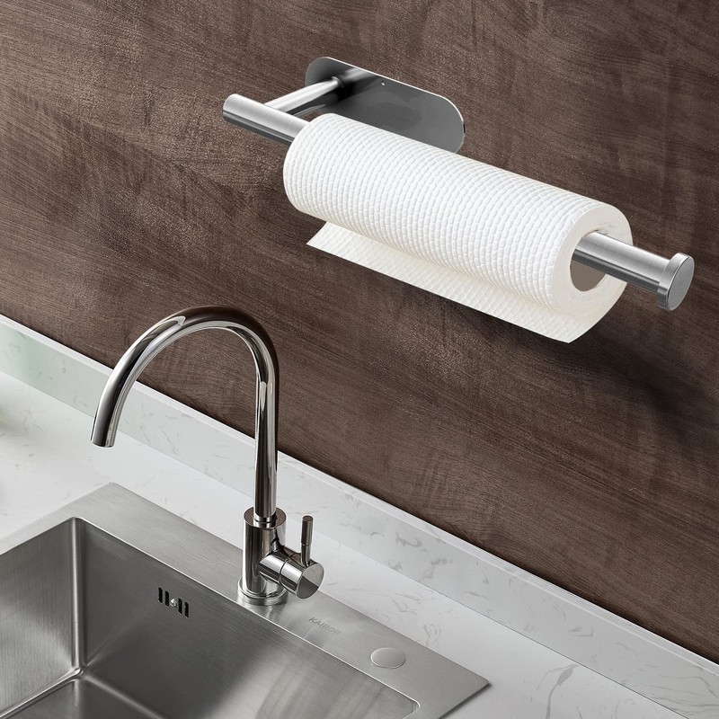 DEKAVA Paper Towel Holder Under Cabinet for Kitchen, Adhesive Paper