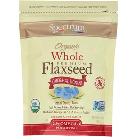 Spectrum Essential Flaxseed Organic Whole, 15 Ounce (2 Pack)