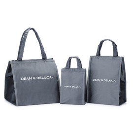 DEAN&DELUCA Cooler Bag, Gray, Medium, Insulated Bag, Zipper Included, Compact, Bento Lunch Bag, 13.8 x 6.7 x 9.8 inches (35 x 17 x 25 cm)
