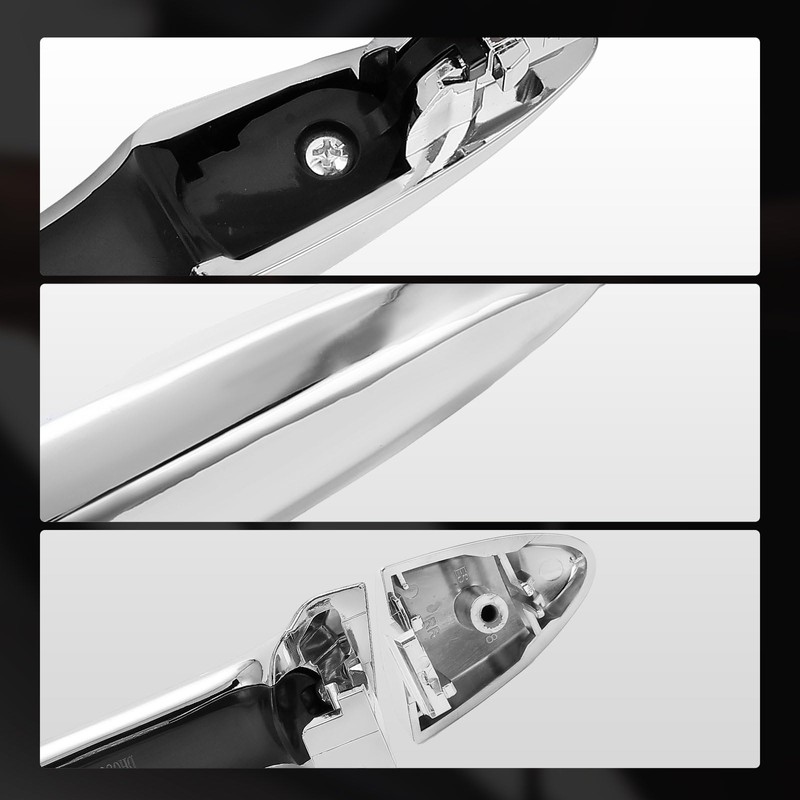 A-Premium Rear Driver and Passenger Side Exterior Door Handle Compatible