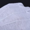White Stitched Cotton Gloves Parade Gloves with Snap Closure, 2