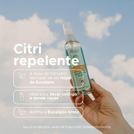 Repelente Natural Pacalli Citri de 130ml - Protección Efectiva Contra Mosquitos e Insectos con CITRIODIOL
