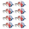 8Pcs Apple Shape PunchFree Hook WallMounted Sticking Hook Kitchen Bathroom
