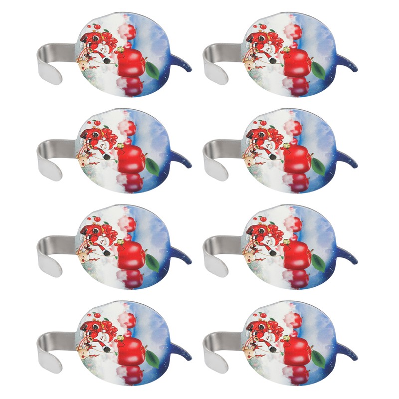8Pcs Apple Shape PunchFree Hook WallMounted Sticking Hook Kitchen Bathroom