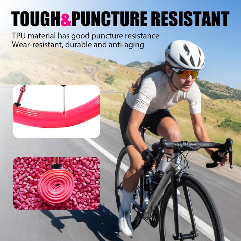 RideNow Road Bike TPU Inner Tube 700 x 18C-28C, Ultralight
