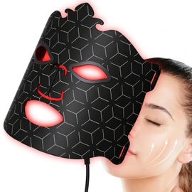 Profey LED Face Mask with 7 Colours, Red Light Mask Face with Timer Function, LED Face Mask Has a Skin Rejuvenating Anti-Wrinkle Effect (White)