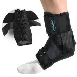 Doc Miller Ankle Brace for Women & Men - Ankle Support Strap, Achilles Tendonitis Brace Ankle Wrap - Ankle Sleeve Foot Brace for Sprain, Joint Pain Ankle Stabilizer